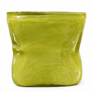 Кашпо скляне зелене